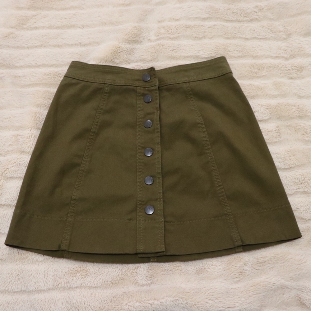 Madewell Army Green Skirt